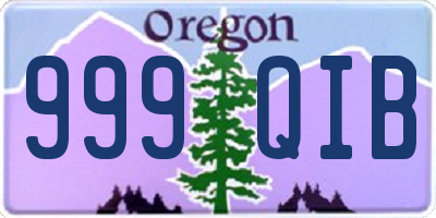OR license plate 999QIB