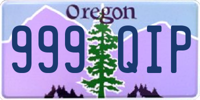 OR license plate 999QIP