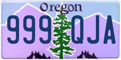 OR license plate 999QJA