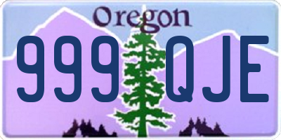 OR license plate 999QJE