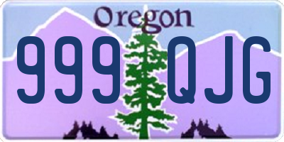 OR license plate 999QJG