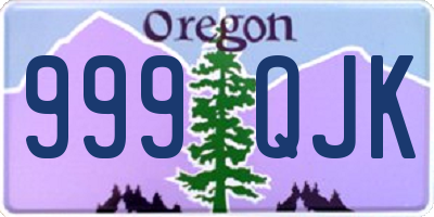 OR license plate 999QJK