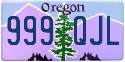 OR license plate 999QJL