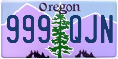 OR license plate 999QJN