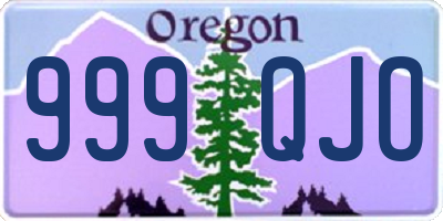 OR license plate 999QJO