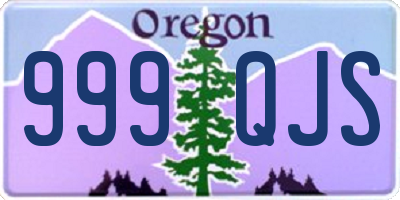 OR license plate 999QJS