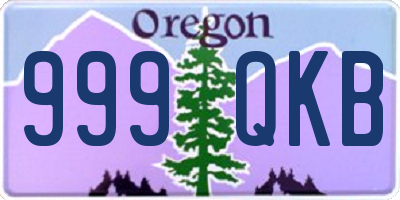 OR license plate 999QKB