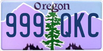 OR license plate 999QKC