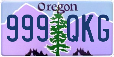 OR license plate 999QKG