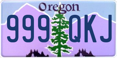 OR license plate 999QKJ