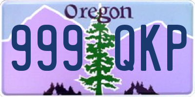 OR license plate 999QKP