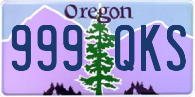 OR license plate 999QKS