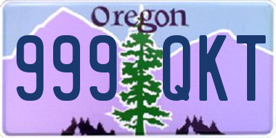 OR license plate 999QKT