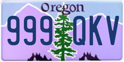 OR license plate 999QKV