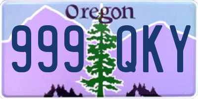 OR license plate 999QKY