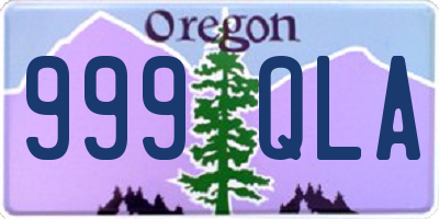 OR license plate 999QLA