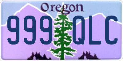 OR license plate 999QLC