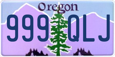 OR license plate 999QLJ