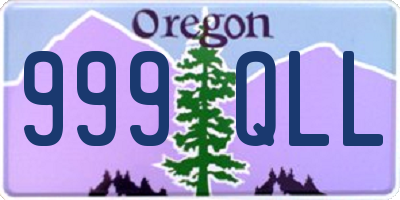 OR license plate 999QLL