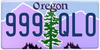 OR license plate 999QLO