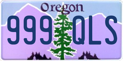 OR license plate 999QLS