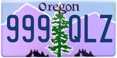 OR license plate 999QLZ