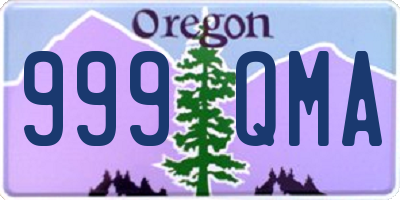 OR license plate 999QMA