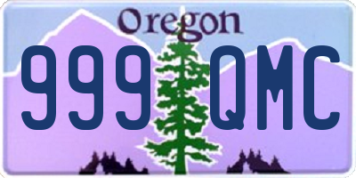 OR license plate 999QMC