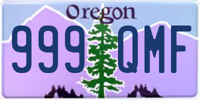 OR license plate 999QMF