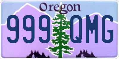 OR license plate 999QMG