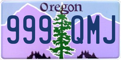 OR license plate 999QMJ