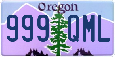 OR license plate 999QML