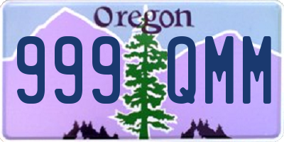 OR license plate 999QMM