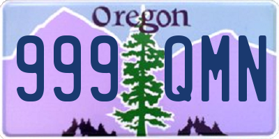 OR license plate 999QMN