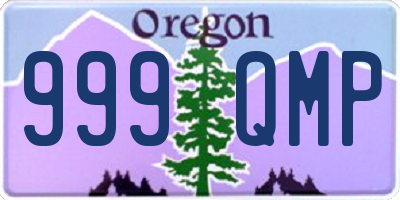 OR license plate 999QMP