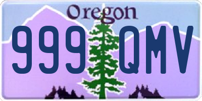 OR license plate 999QMV