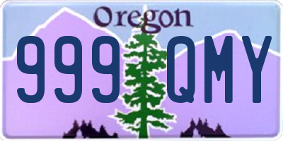 OR license plate 999QMY