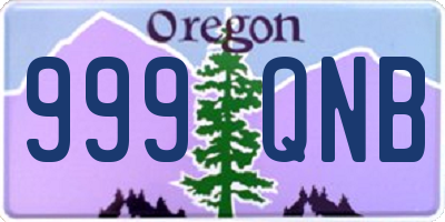 OR license plate 999QNB