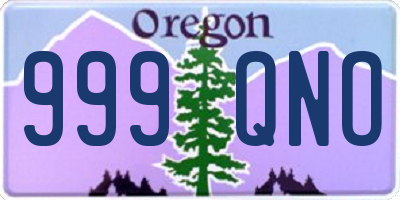 OR license plate 999QNO