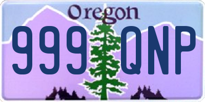 OR license plate 999QNP