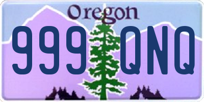 OR license plate 999QNQ