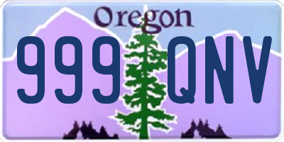 OR license plate 999QNV