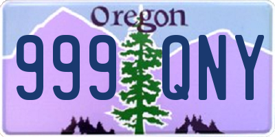 OR license plate 999QNY