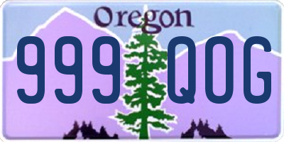 OR license plate 999QOG