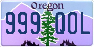 OR license plate 999QOL