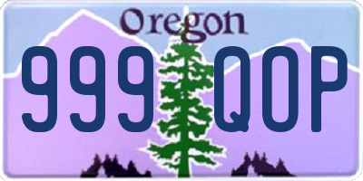 OR license plate 999QOP