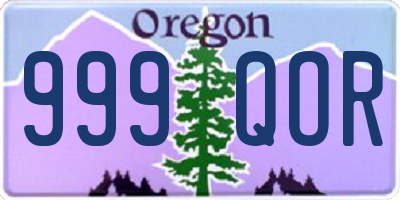 OR license plate 999QOR