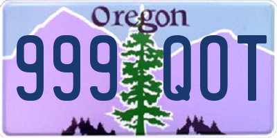 OR license plate 999QOT