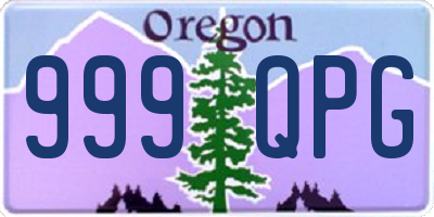 OR license plate 999QPG