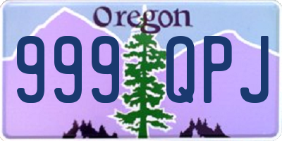 OR license plate 999QPJ